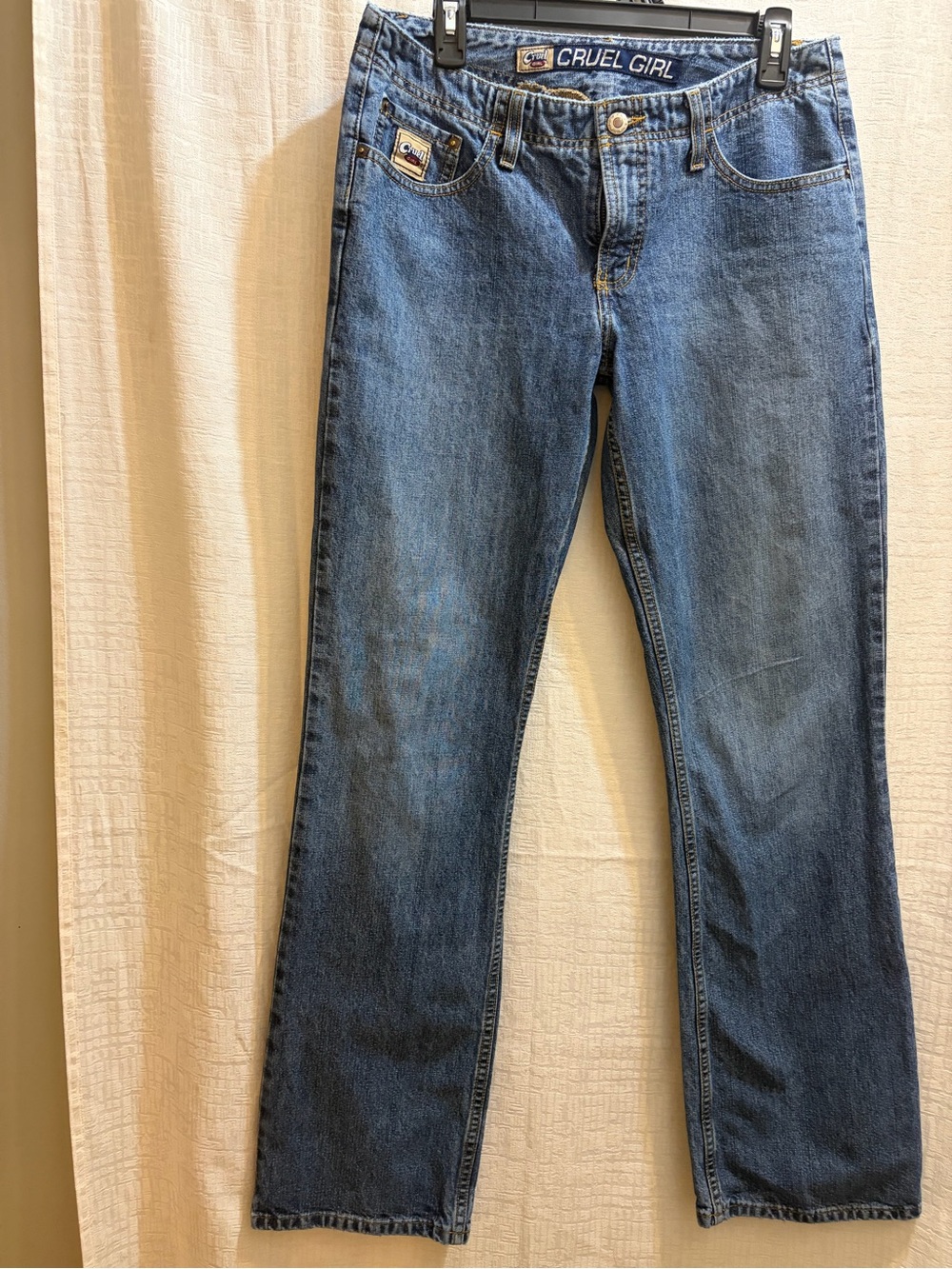Cruel Girl Classic Straight Leg Denim Jeans in Blue size 11 Long